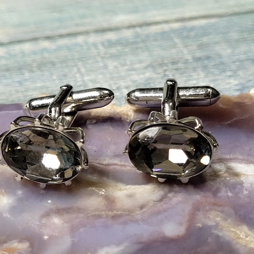 SWANK Silver and gray Cufflinks